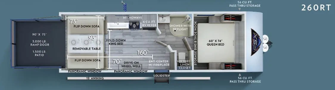 Forest River Salem FSX 260RT floor plan