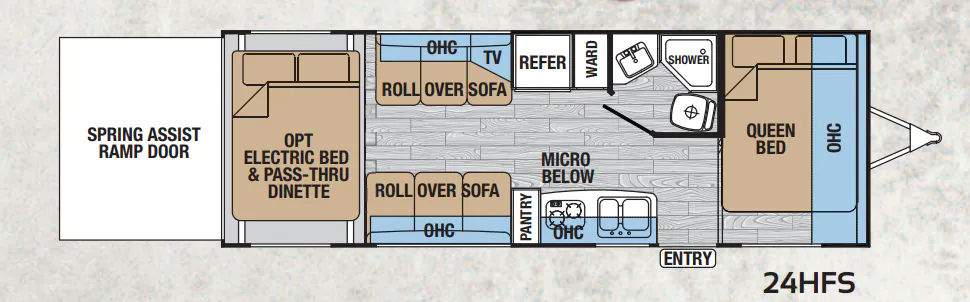 Forest River XLR Hyperlite 24HFS floor plan