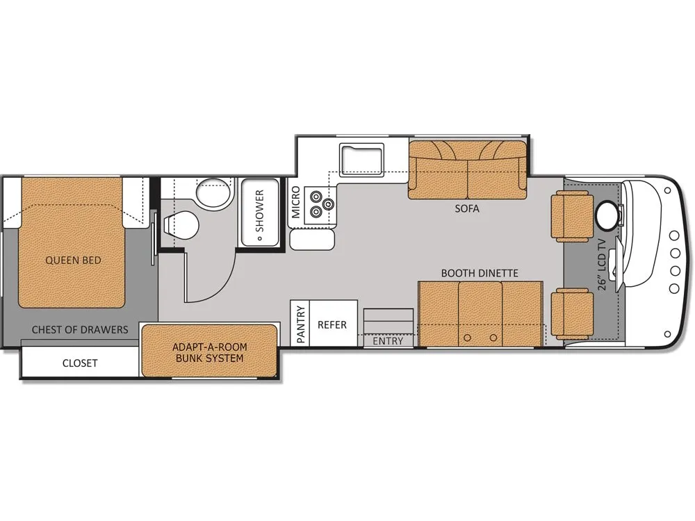 2013 THOR WINDSPORT 33G - Floor plan