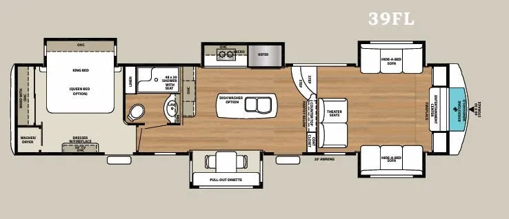 Forest River RiverStone 39FL floor plan