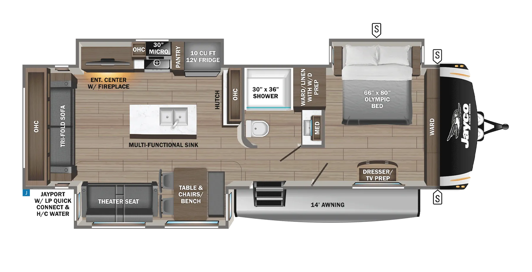 Jayco Eagle HT Travel Trailers 294CKBS floor plan