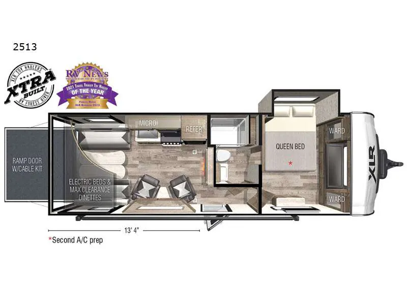 2022 Forest River RV XLR Hyper Lite 2513 - Floor plan