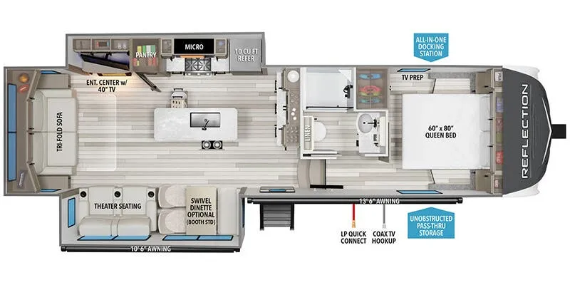 2026 Grand Design Reflection 150 Series 295RL - Floor plan