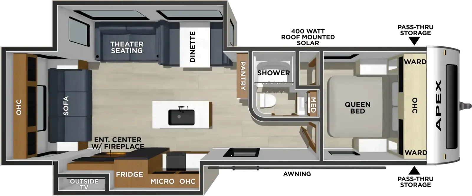 Coachmen Apex Ultra-Lite 293RLDS floor plan