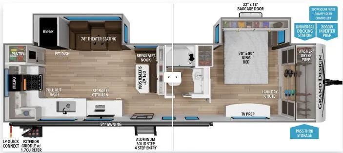 Grand Design Transcend 315RKT floor plan