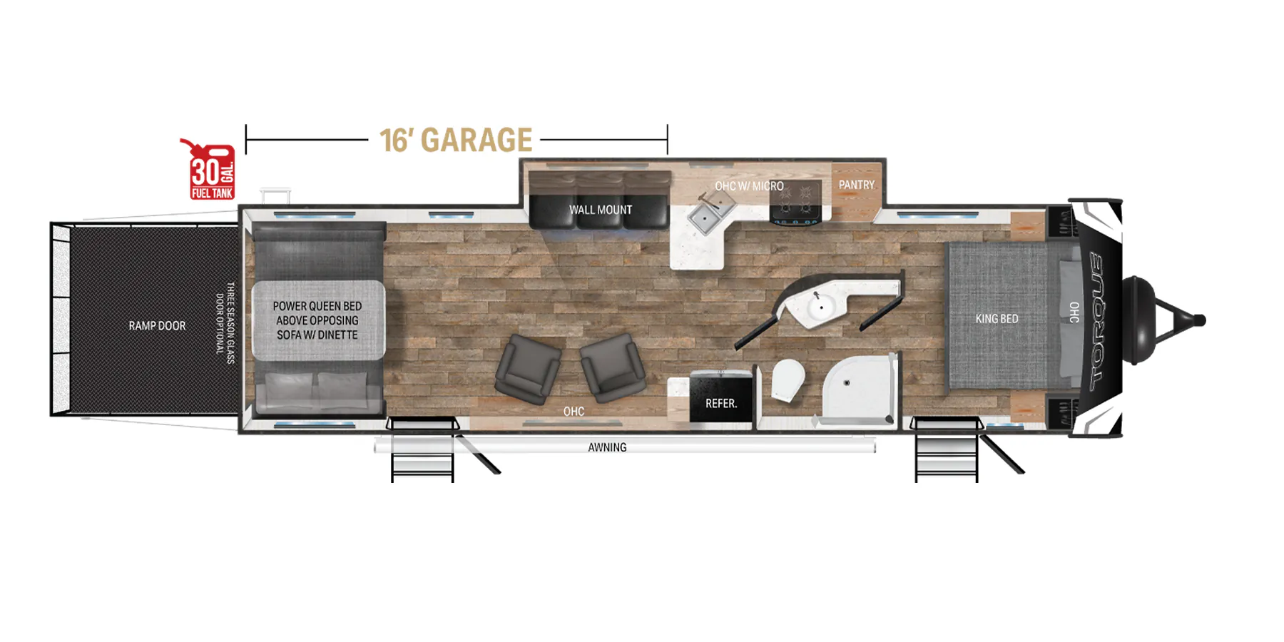 Heartland Torque T285 floor plan