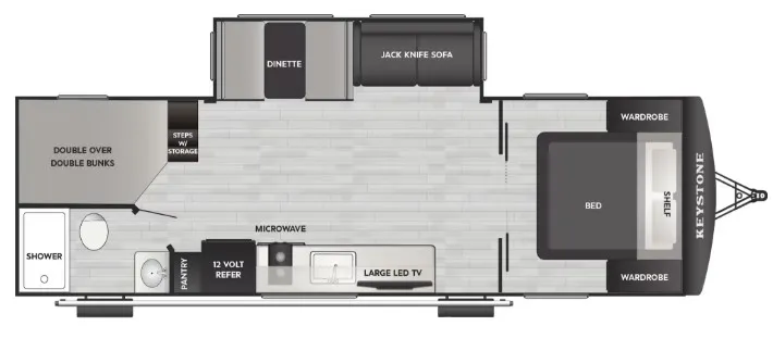 2026 Keystone Passport Classic 260BHC - Floor plan