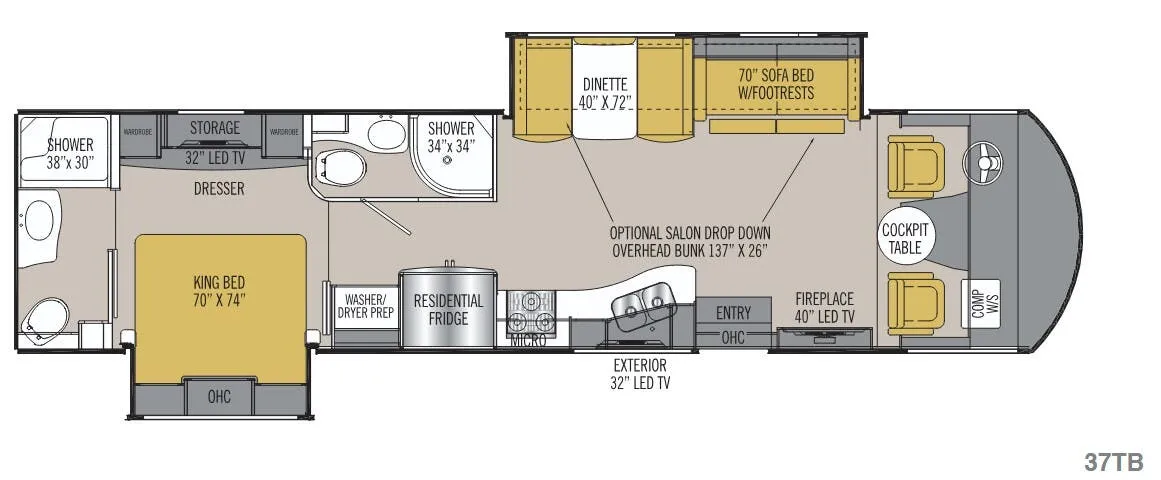 Coachmen Mirada Select 37TB floor plan
