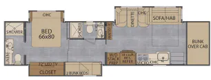 2022 Renegade RV Classic 45CBF floor plan