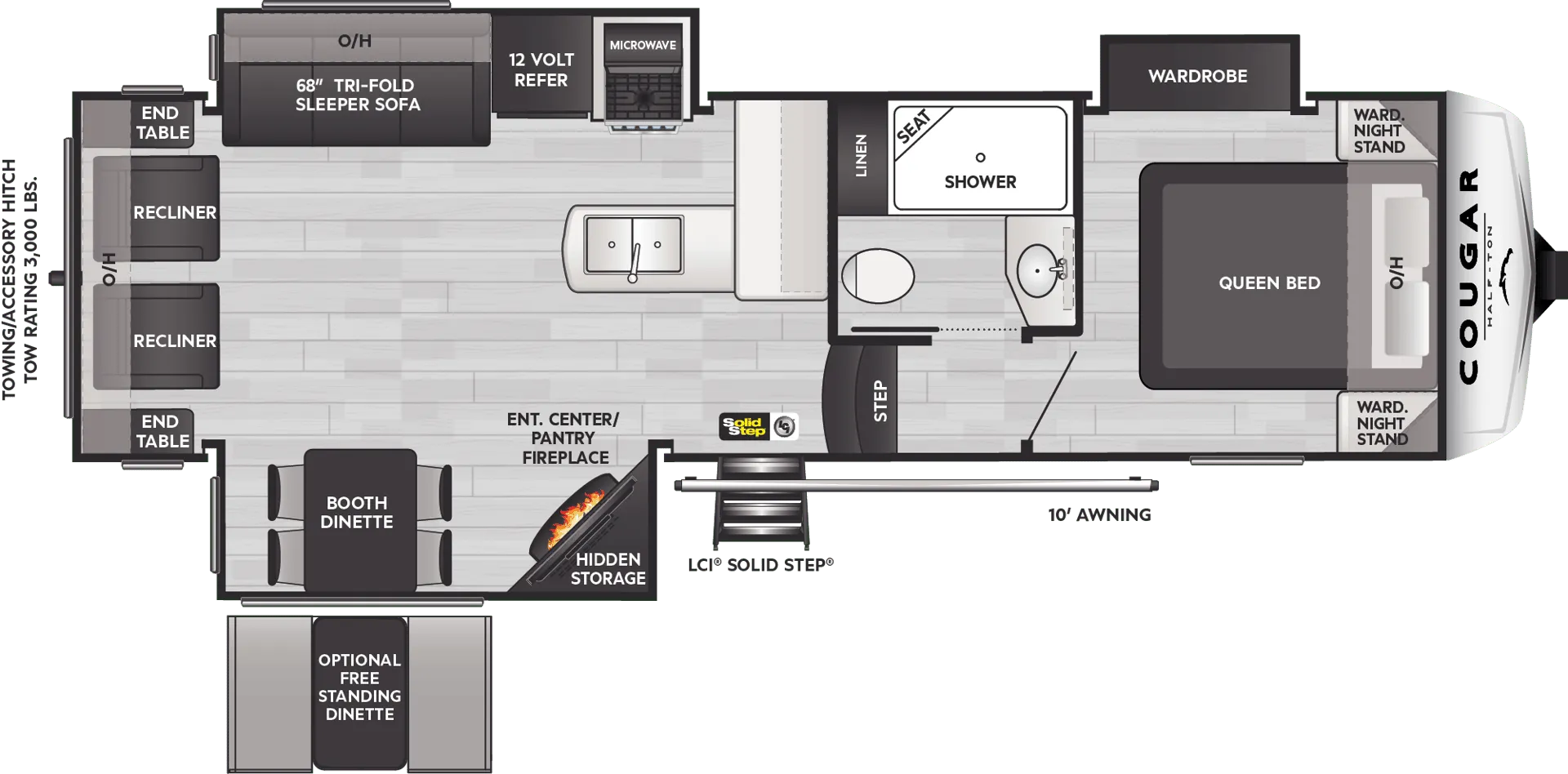 Keystone Cougar Half-Ton 27SGS floor plan