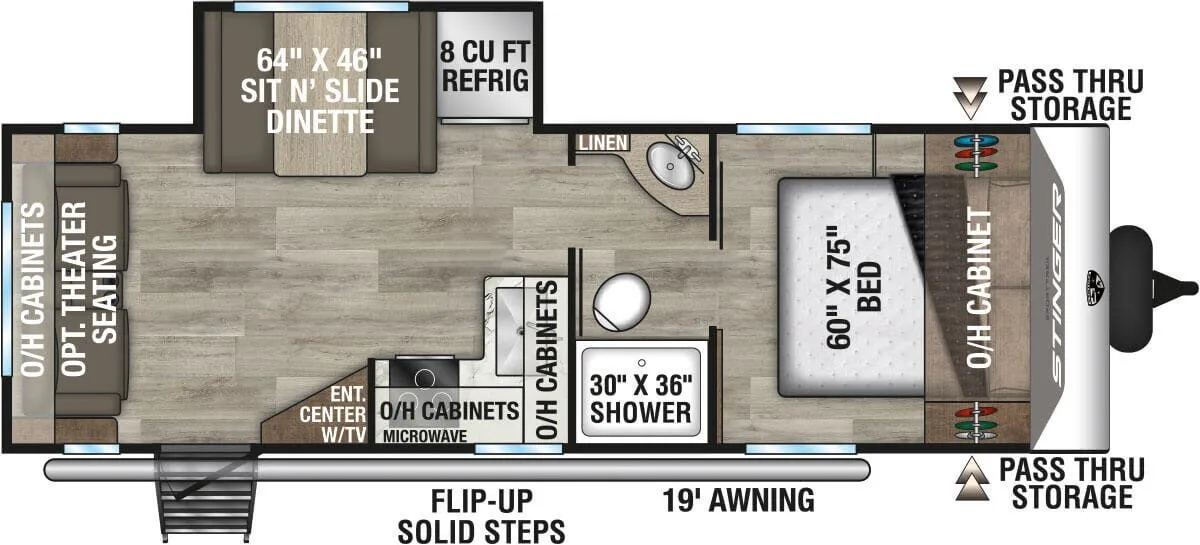 2026 Venture RV SportTrek Stinger STS232VRL - Floor plan