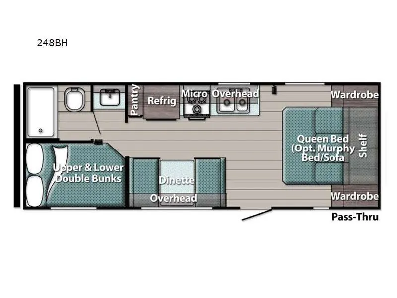 2023 Gulf Stream RV Ameri-Lite Ultra Lite 248BH - Floor plan