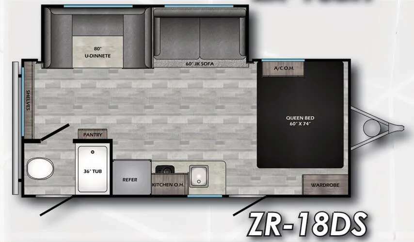 CrossRoads Zinger Lite 18DS floor plan