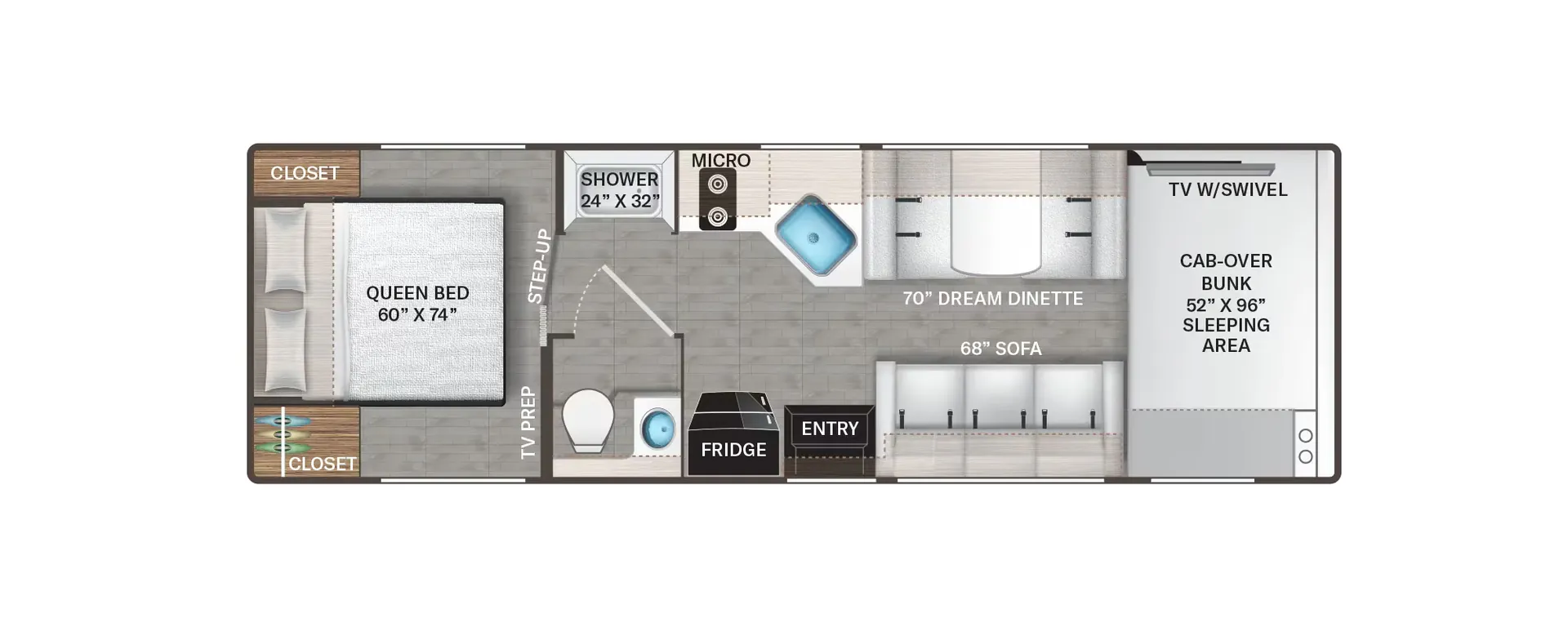 Thor Motor Coach Chateau 28G floor plan