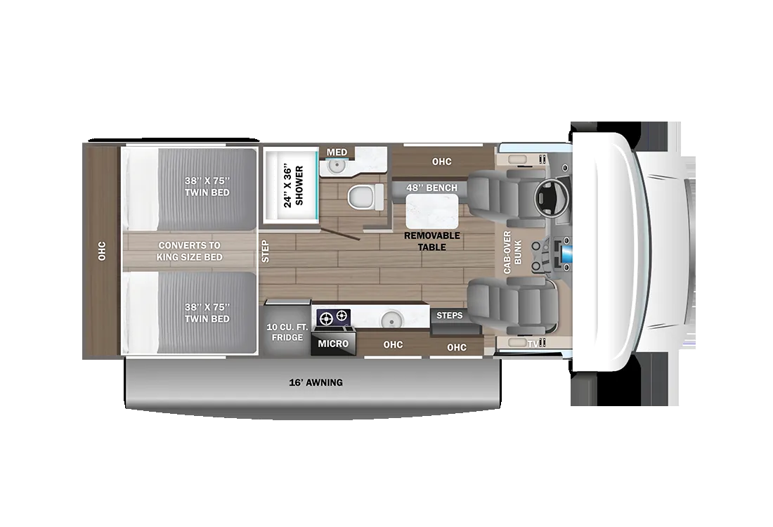 2026 Entegra Coach Odyssey SE 22TF - Floor plan