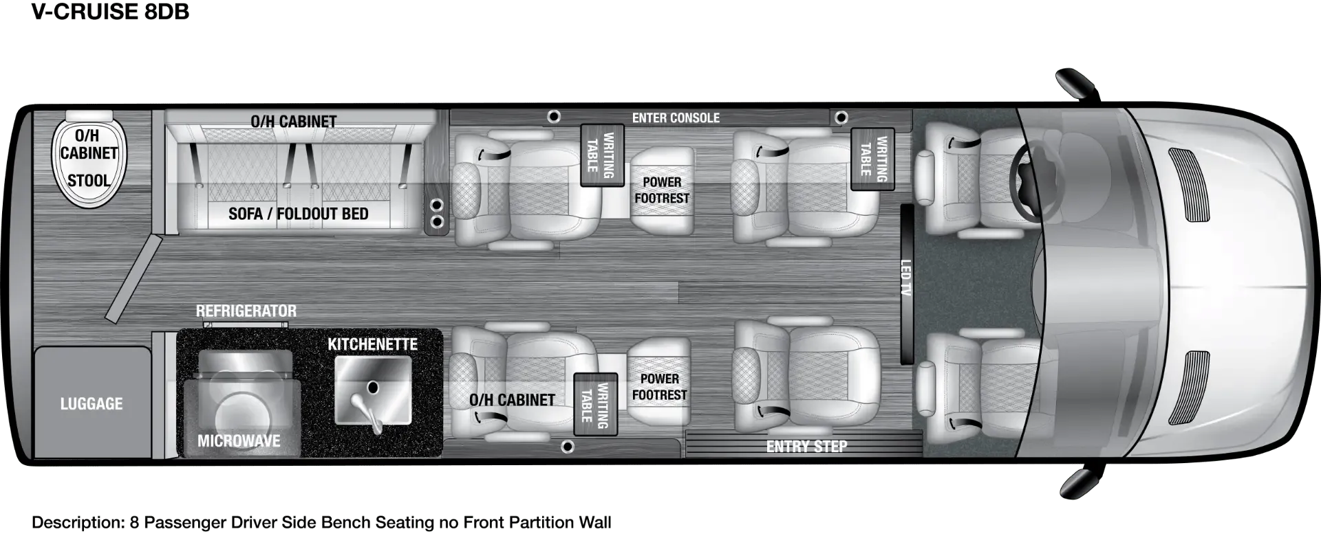 OGV Luxury Coach V-Cruise 8DB floor plan