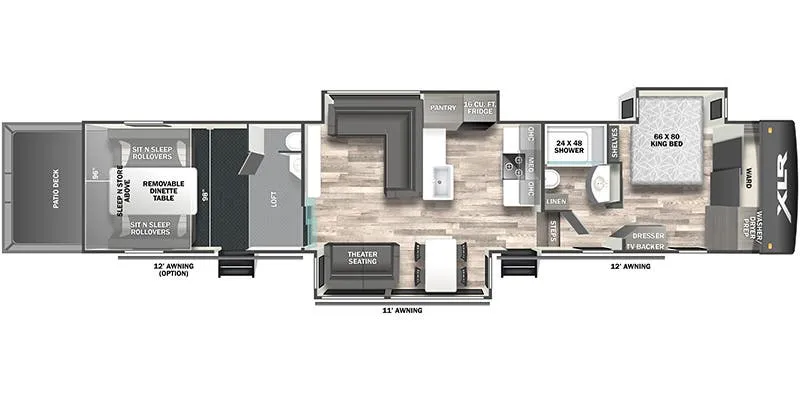 2024 Forest River XLR Nitro 41G14 floor plan