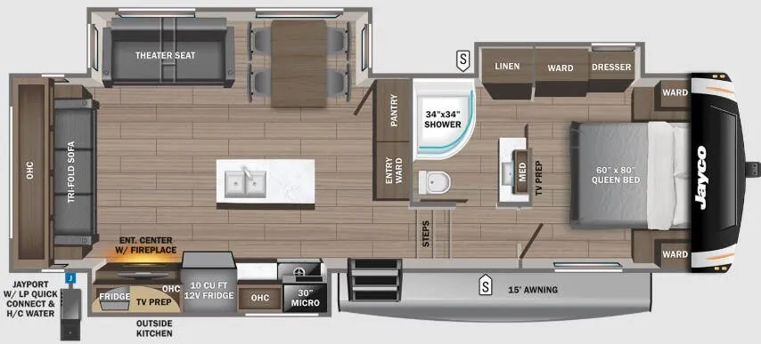 Jayco Eagle 28.5RSTS floor plan