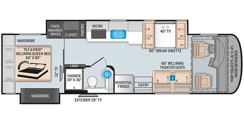 2022 Thor Motor Coach Palazzo 33.6 floor plan