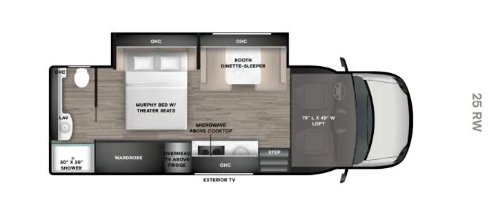 2027 Tiffin Wayfarer 25 RW floor plan