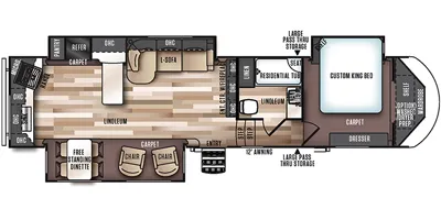 2017 Forest River Wildwood Heritage Glen 346RK - Floor plan