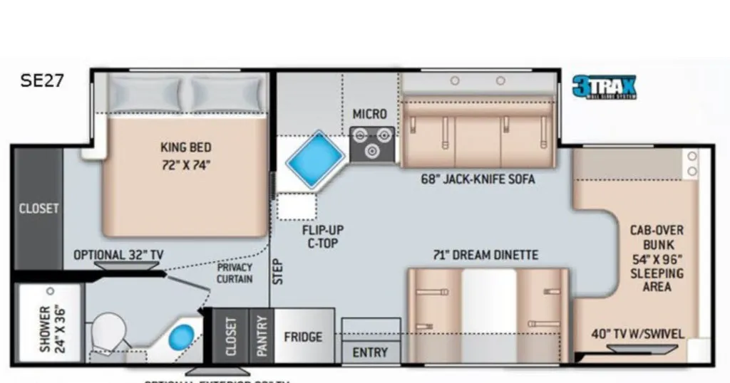 2020 Thor Motor Coach Quantum SE SE27 floor plan