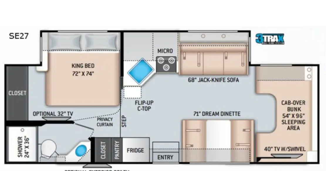 2020 Thor Motor Coach Quantum SE SE27 - Floor plan