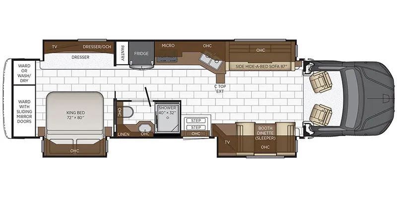 Newmar Super Star 4061 floor plan