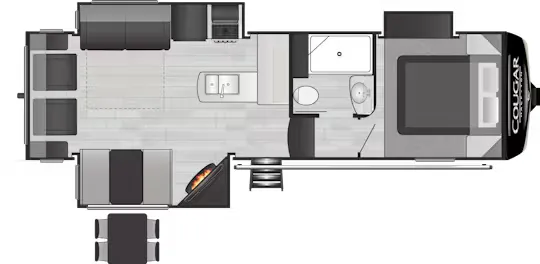 2023 Keystone RV Cougar Half-Ton 27SGS floor plan