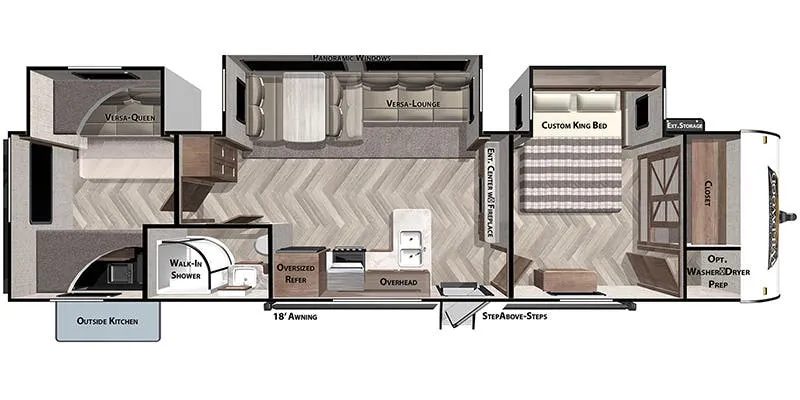 2022 Forest River Wildwood 33TS - Floor plan