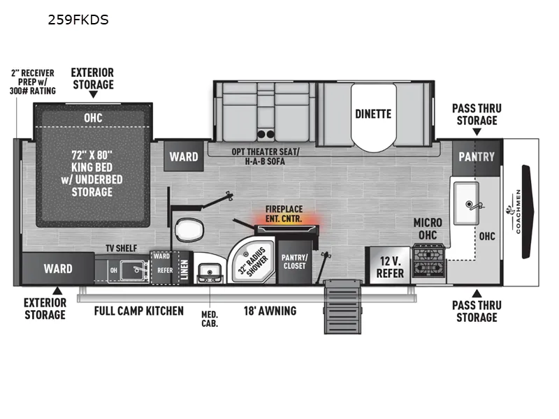 2026 Coachmen Freedom Express Ultra Lite 259FKDS - Floor plan