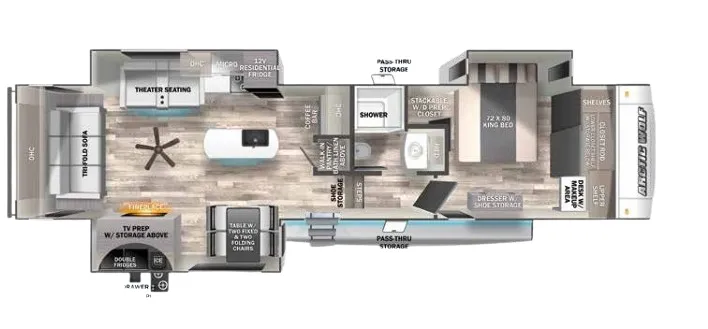 Forest River Cherokee Arctic Wolf 3550 SUITE floor plan