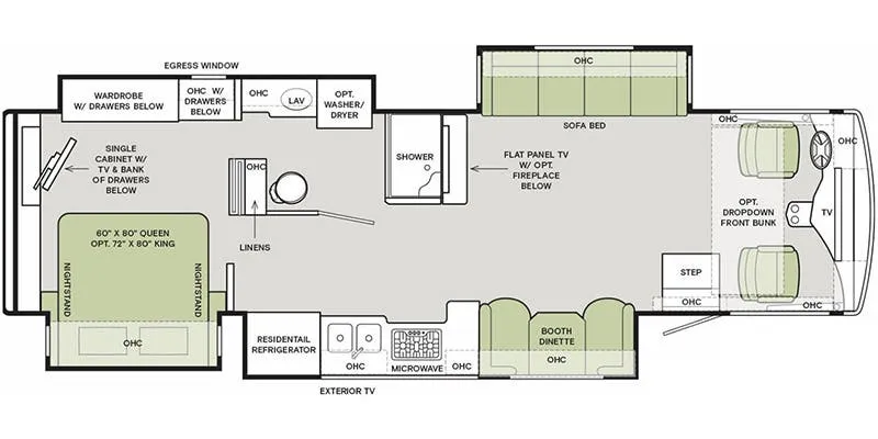 2020 Tiffin Open Road Allegro 34 PA floor plan