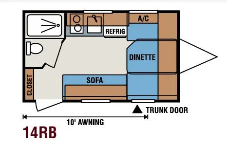 K-Z Sportsmen Classic 14RB floor plan