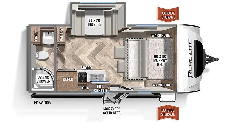 Palomino Real-Lite Mini 186 floor plan