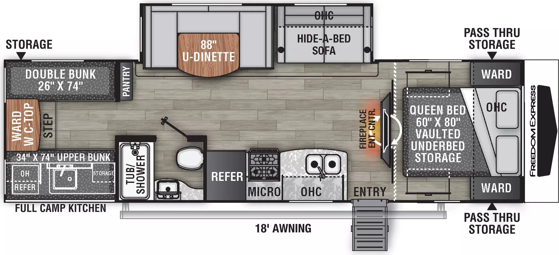 2026 Coachmen Freedom Express 292BHDS - Floor plan