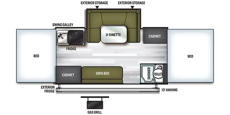 2021 Forest River Flagstaff 627M - Floor plan