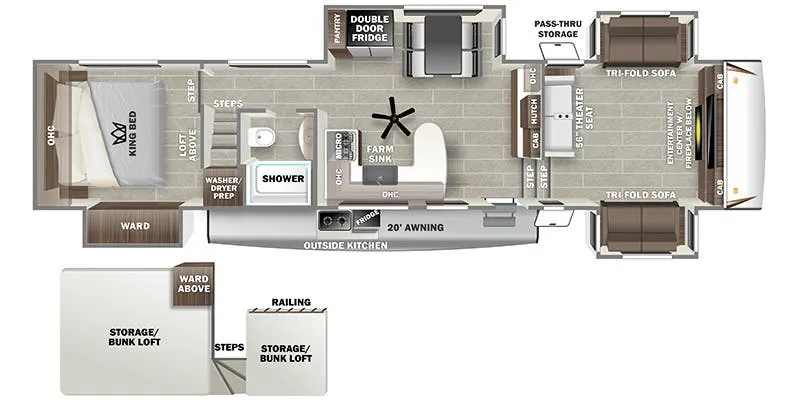 2023 Forest River Sabre 37FLL floor plan