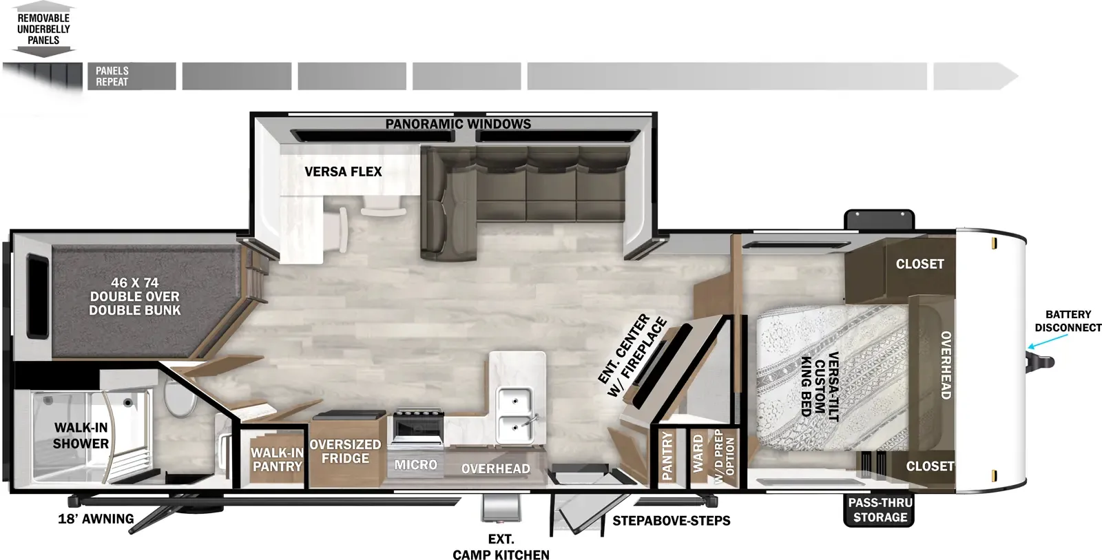 2026 Forest River Wildwood 26DBUD - Floor plan