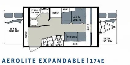 Dutchmen Aerolite 174E floor plan