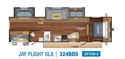 Jayco Jay Flight SLX 8 324BDS floor plan