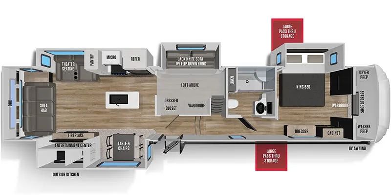 2021 Forest River Wildcat 368MB - Floor plan
