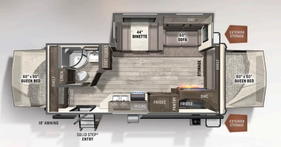 Forest River Rockwood Roo 235S floor plan