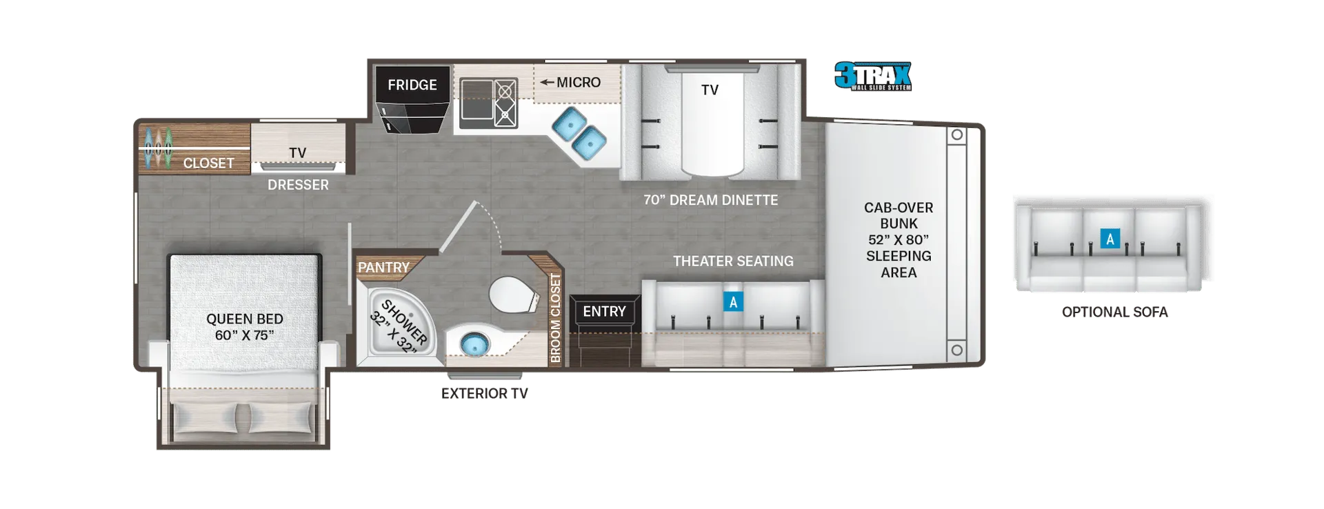 Thor Motor Coach Omni Super C XG32 floor plan