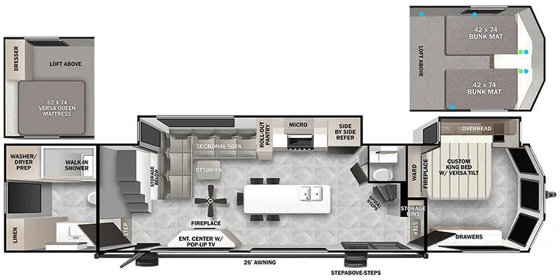 2024 Forest River Wildwood Grand Lodge 44VIEW - Floor plan