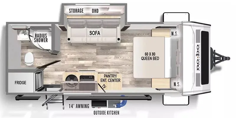 Forest River No Boundaries NB19.5 floor plan