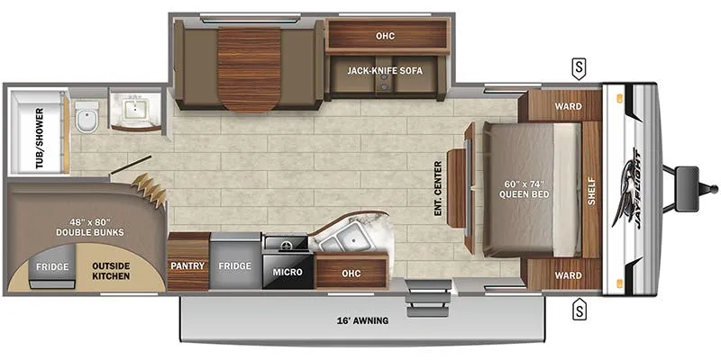 2022 Jayco Jay Flight SLX 8 267BHS floor plan