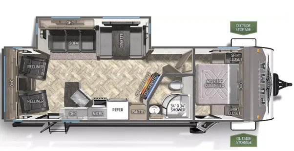 Palomino Puma 27RLSS floor plan