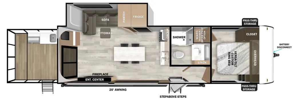 2025 Forest River Wildwood 32VERANDA floor plan