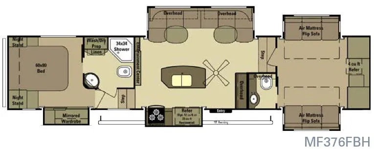 Highland Ridge Mesa Ridge MF376FBH floor plan